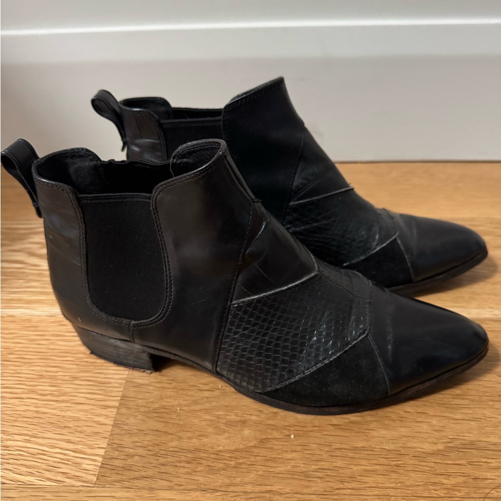 Coach Suffolk Patchwork Ankle Booties In Black Si… - image 3